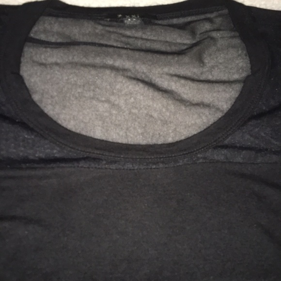 Forever 21 long color block black & mesh tee Small - Picture 8 of 8